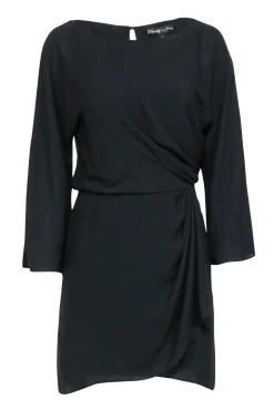 Elizabeth & James - Black Long Sleeve Ruched Dress Sz 2