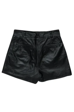 Elizabeth & James - Black Leather High Waisted Shorts Sz 0