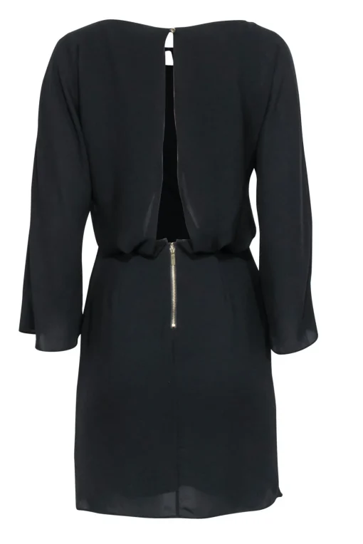 Elizabeth & James - Black Long Sleeve Ruched Dress Sz 2