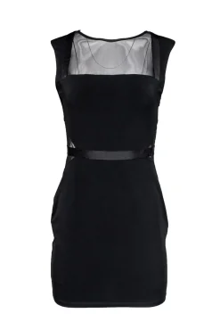 Elizabeth & James - Black Mesh Trim Dress Sz M