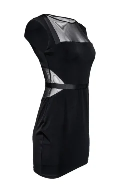 Elizabeth & James - Black Mesh Trim Dress Sz M
