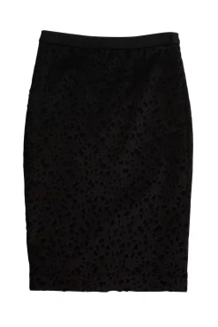 Elizabeth & James - Black Perforated Pencil Skirt Sz 4