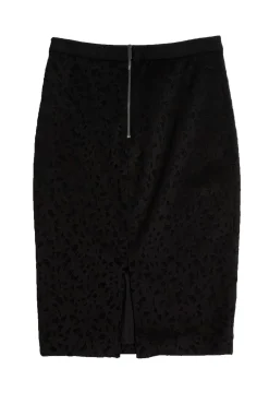 Elizabeth & James - Black Perforated Pencil Skirt Sz 4