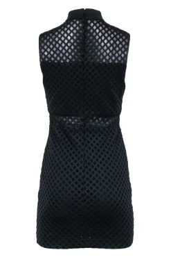 Elizabeth & James - Black w/ Mesh Diamond Laser Cut Detail Dress Sz 6
