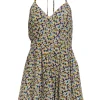 Elizabeth & James - Multicolored Printed Halter Fit & Flare Dress Sz M