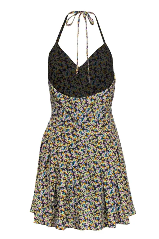 Elizabeth & James - Multicolored Printed Halter Fit & Flare Dress Sz M