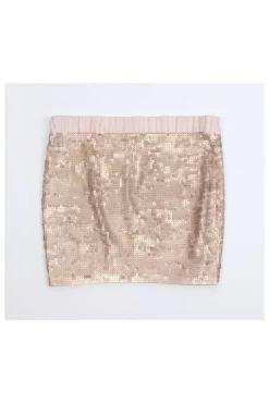 Elizabeth & James - Pink Rose Sequin Skirt Sz S