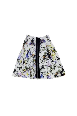 Elizabeth & James - Printed Zip Midi Skirt Sz 2