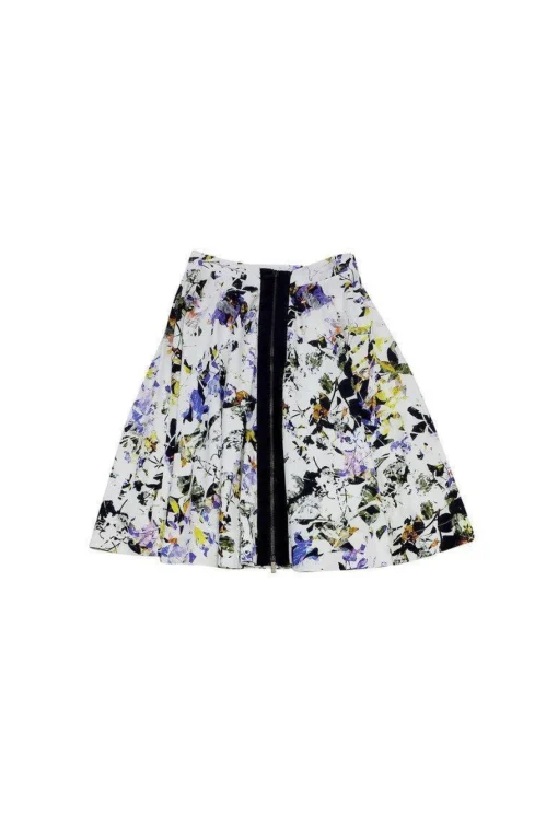 Elizabeth & James - Printed Zip Midi Skirt Sz 2