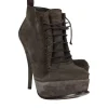 Elizabeth & James - Taupe Suede Lace-Up Booties Sz 5.5