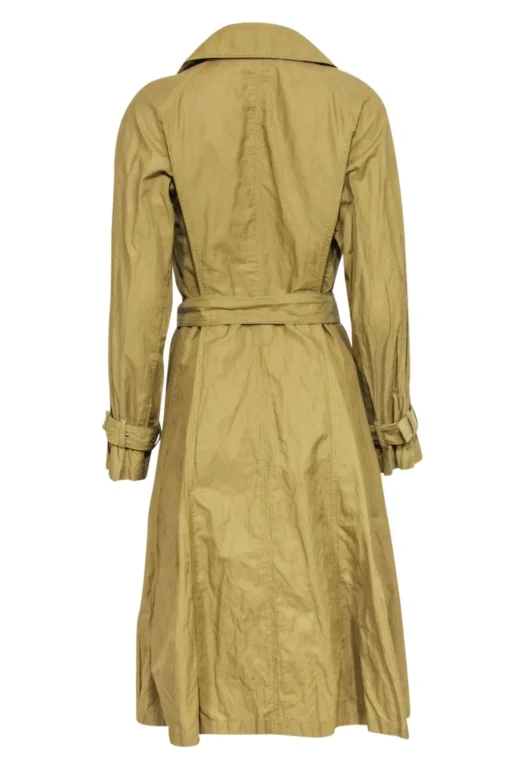 Emanuel Ungaro - Green Lightweight Trench Coat w/ Removable Belt Size 10