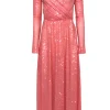 Emilio Pucci - Pink Sequin Long Sleeve Gown Sz 4