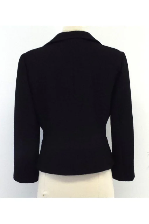 Emporio Armani - Black Wool Jacket w/ Rosettes Sz 10