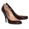 Emporio Armani - Brown Patent Leather Pumps w/ Spiral Heel Sz 9.5