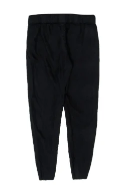 Enza Costa - Black French Linen Drawstring Pants Sz S