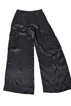 Equipment - Black Satin Cargo Dress Pants Sz 6