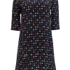 Equipment - Black Shift Dress w/ Floral Print Sz XS