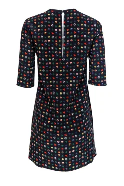 Equipment - Black Shift Dress w/ Floral Print Sz XS