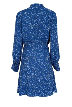 Equipment - Blue & White Speckled Wrap Dress w/ Belt Sz 6