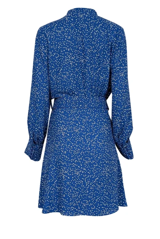 Equipment - Blue & White Speckled Wrap Dress w/ Belt Sz 6
