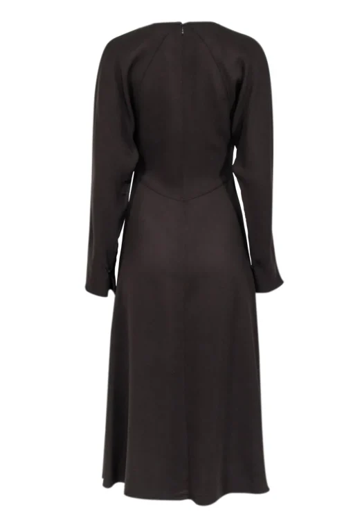 Equipment - Brown Front Slit A-Line Midi Dress Sz 6