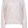 Equipment - Cream Wool & Cashmere Blend V-Neck Sweater Sz M
