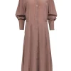Equipment - Dark Beige Silk Shirtdress Sz 6