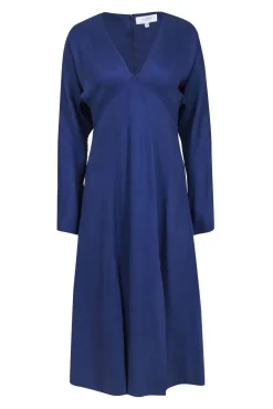 Equipment - Eggplant Purple V-Neckline Slit Front Dress Sz 6