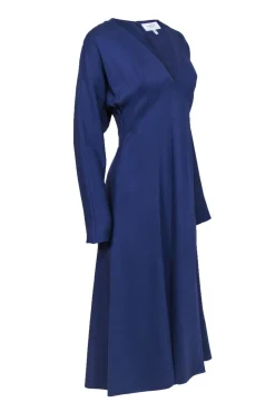 Equipment - Eggplant Purple V-Neckline Slit Front Dress Sz 6