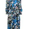 Equipment - Green, Blue, & Blush Print Shirt Dress Sz S