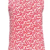 Equipment - White Silk Tank Blouse w/ Red Hearts Sz XS