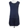 Eryn Brinie - Navy Cap Sleeve Shift Dress Sz S