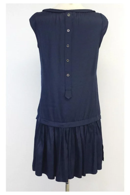 Eryn Brinie - Navy Cap Sleeve Shift Dress Sz S
