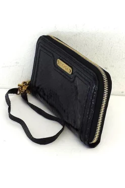 Escada - Black Python Print Leather Wallet