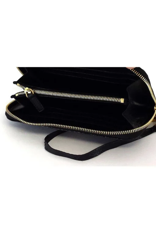 Escada - Black Python Print Leather Wallet