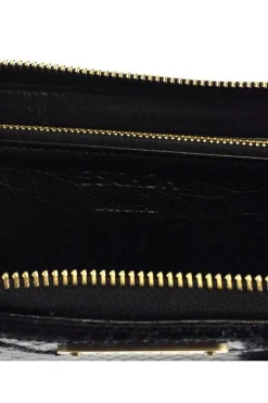 Escada - Black Python Print Leather Wallet