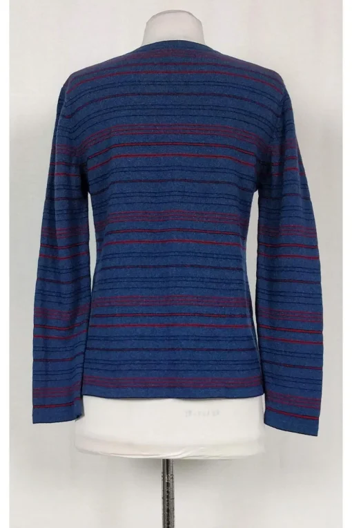 Escada - Blue & Red Beaded Cardigan Sz 8