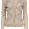 Escada - Golden Tan Open Piping Cardigan Sz 8