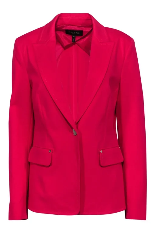 Escada - Hot Pink Single Button Blazer Sz 10