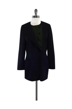 Escada - Navy & Green Wool Jacket Sz 6