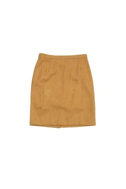 Escada - Orange Cashmere Tweed Pencil Skirt Sz 8