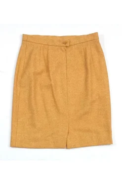 Escada - Orange Cashmere Tweed Pencil Skirt Sz 8