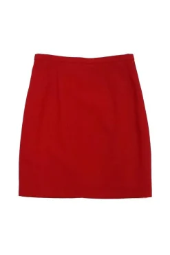 Escada - Red Wool Skirt Sz 4