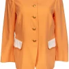 Escada - Sherbet Orange Jacket w/ Gold-Tone Details Sz S