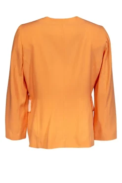 Escada - Sherbet Orange Jacket w/ Gold-Tone Details Sz S