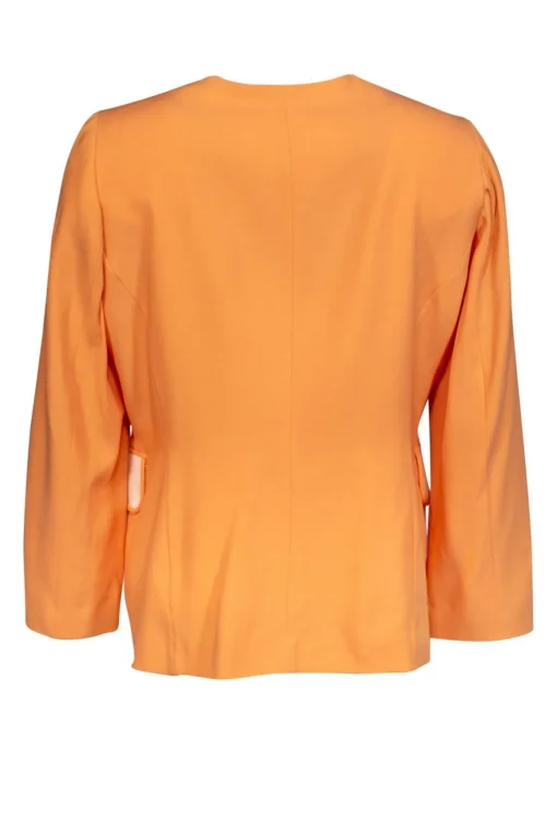 Escada - Sherbet Orange Jacket w/ Gold-Tone Details Sz S