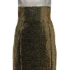 Escada - Vintage Gold Sequined Strapless Mini Dress Sz S