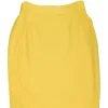Escada - Yellow New Wool Pencil Skirt Sz 8