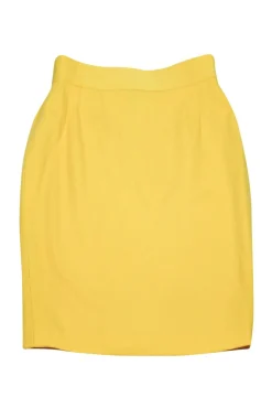 Escada - Yellow New Wool Pencil Skirt Sz 8