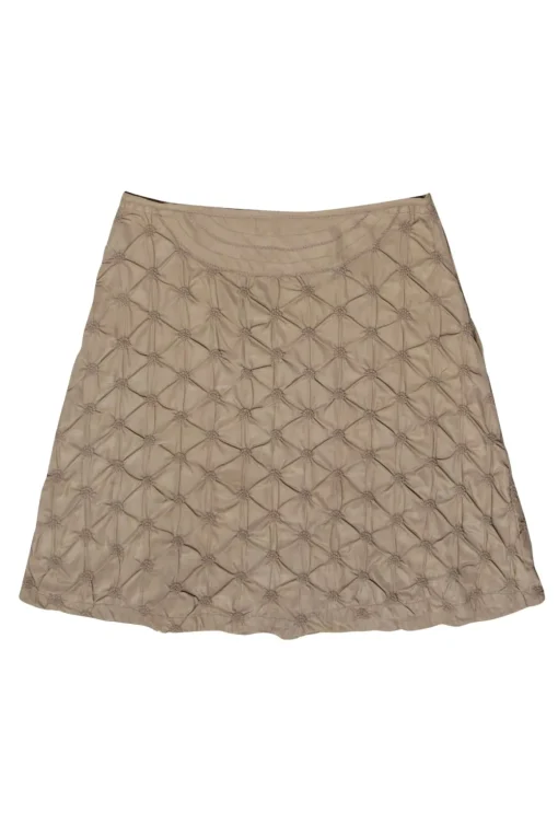 Escada Sport - Beige Floral Textured A-Line Skirt Sz 10
